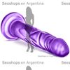 Dildo con sopapa de 13 cm transparente